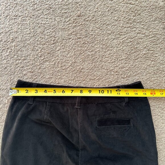 Ann Taylor Pants Womens 2 30x31 Mid Rise Corduroy Black Straight Leg - Picture 6 of 13